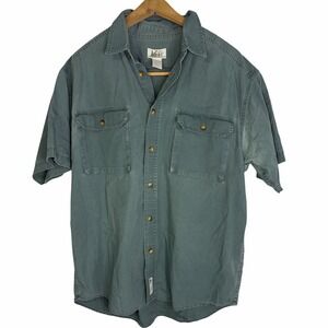 Vtg REI Men's Utility Button Down 100% Hiking Safari Shirt